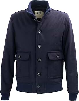 Amazon | バルスター ブルゾン メンズ カシミヤ混ウール ヴァル